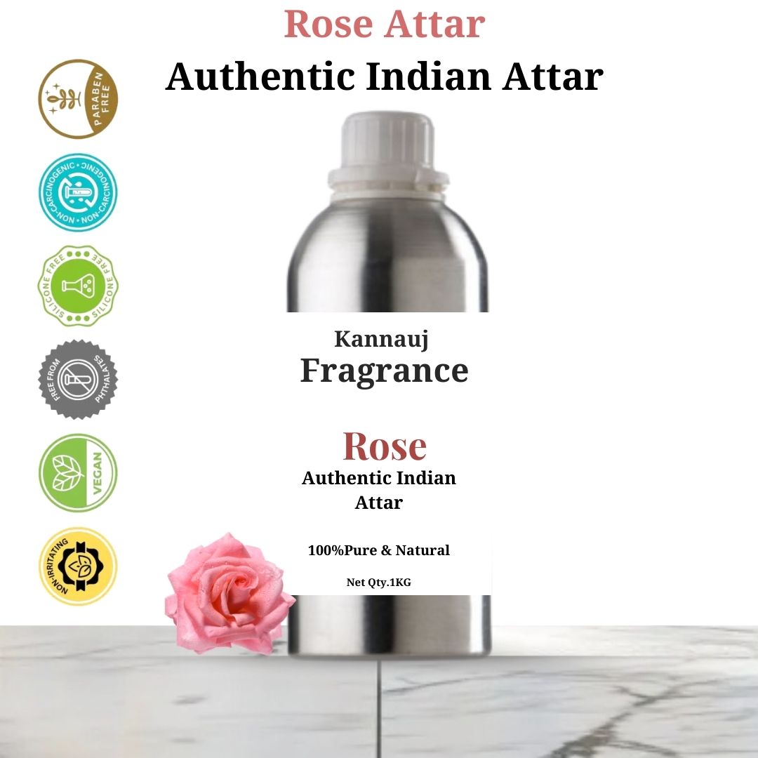 Rose Attar (Rosa damascena) | Authentic Indian Attar | Pure Natural Rose Attar By Kannauj