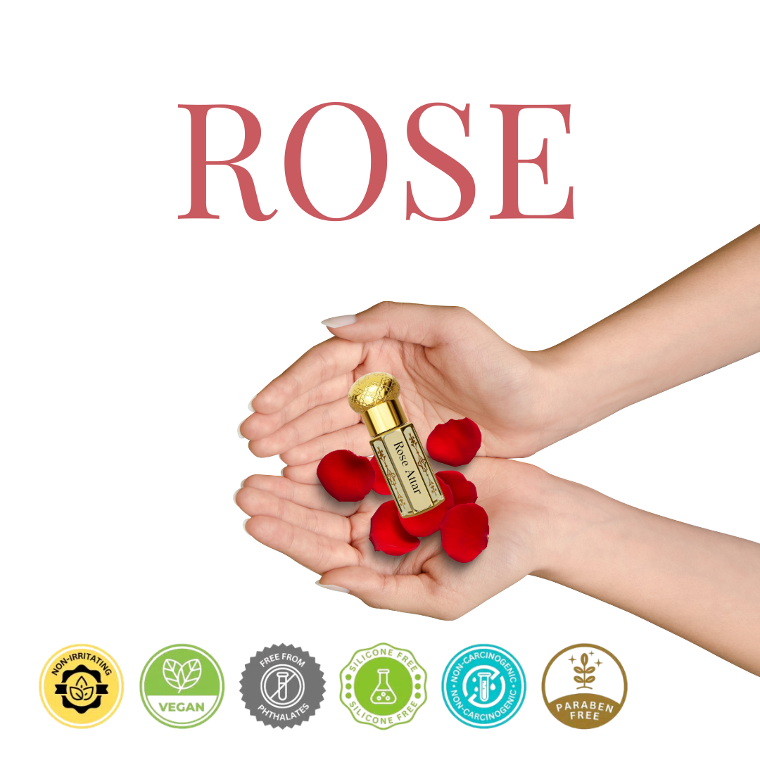 Rose Attar (Rosa damascena) | Authentic Indian Attar | Pure Natural Rose Attar By Kannauj