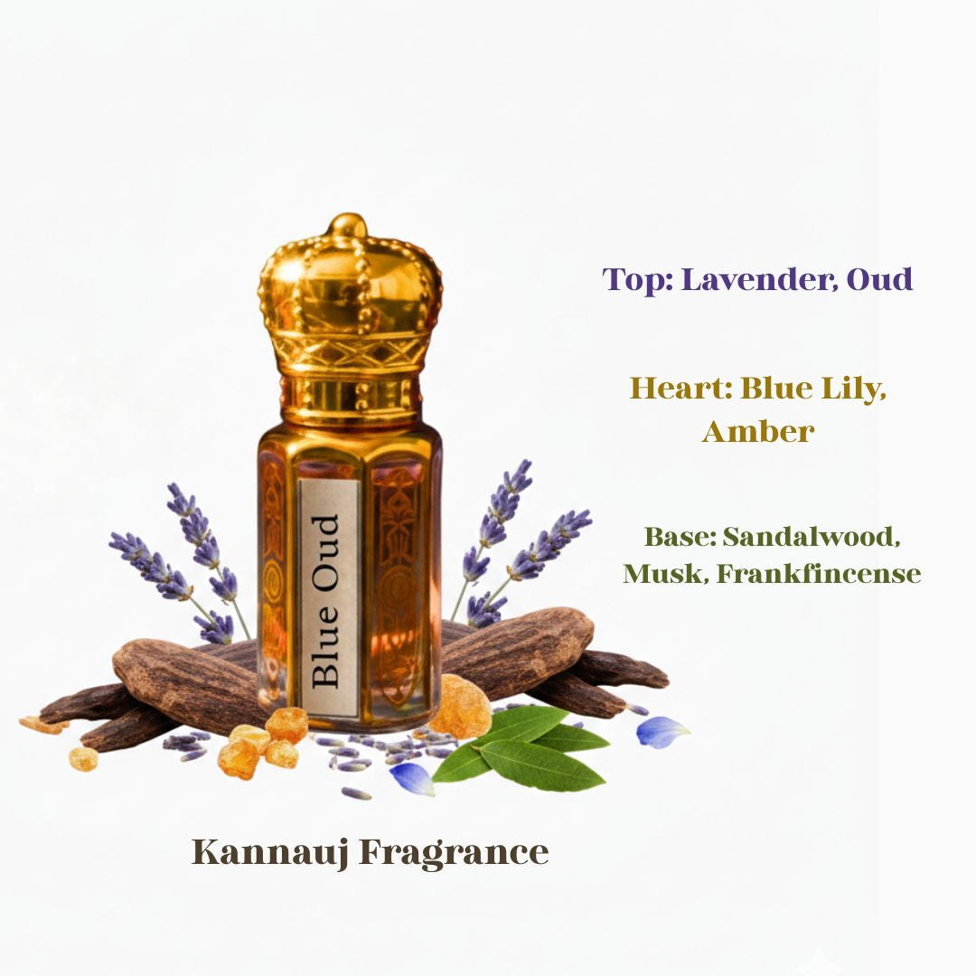 Blue Oud Attar - Handcrafted in Kannauj, India