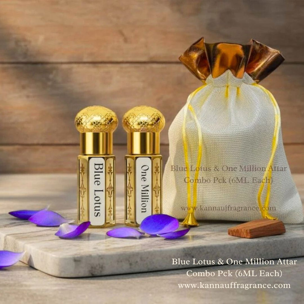 Blue Lotus & One Million Attar Combo Pack (6ML Each)