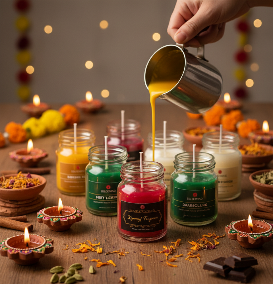Diwali Candles Set Of 5 | Making By Kannauj Fragrance