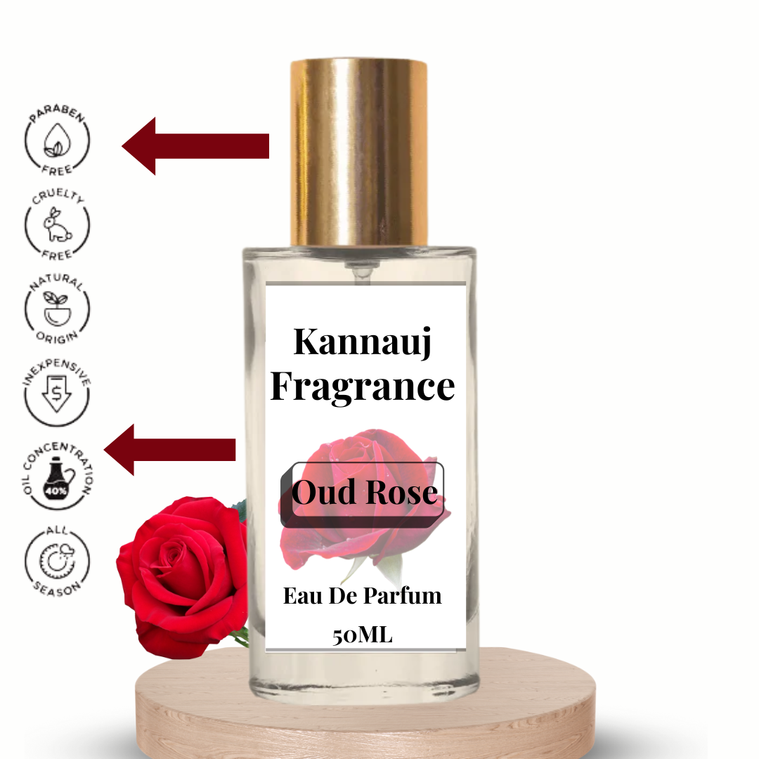 Oud Rose Perfume | Eau De Parfum By Kannauj | Natural Perfume