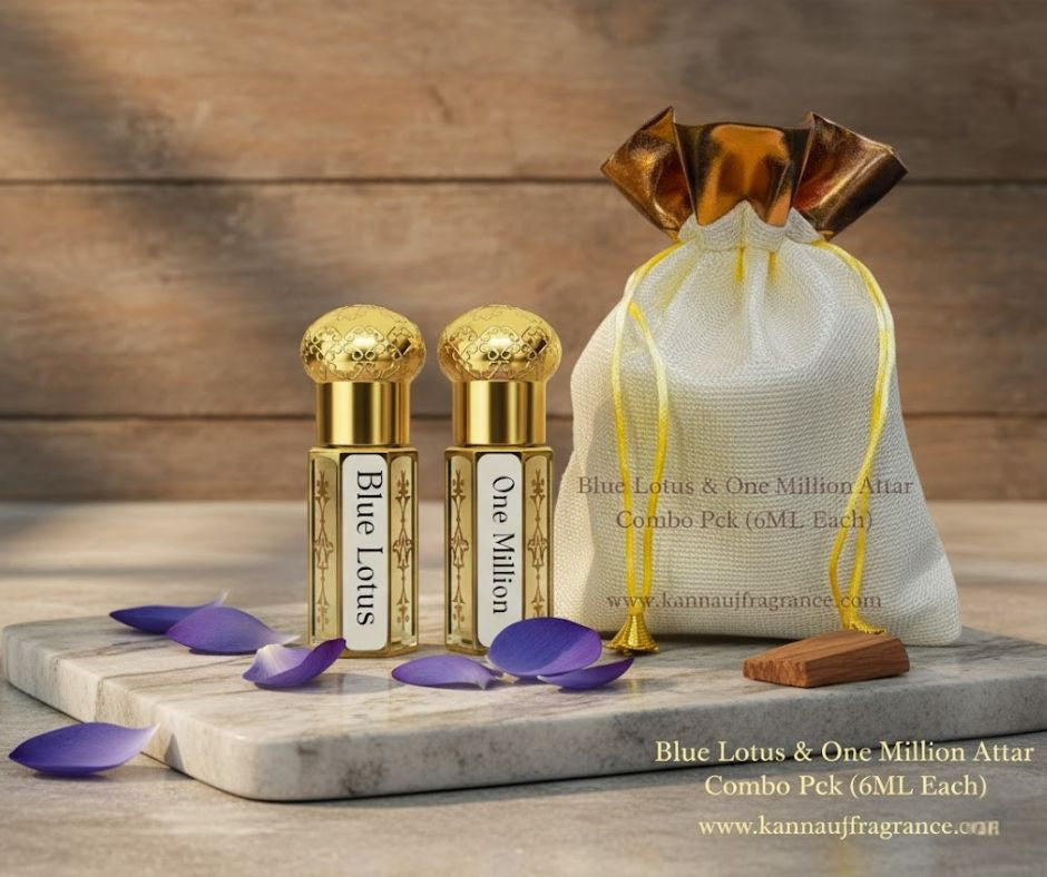 Blue Lotus & One Million Attar Combo Pack (6ML Each)