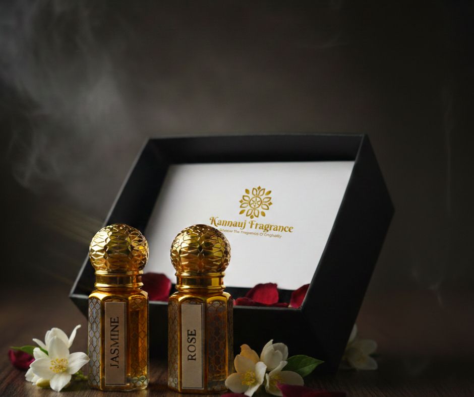 Mughal Essence Gift Set — Rose Attar & Jasmine Combo Pack (6ML Each)