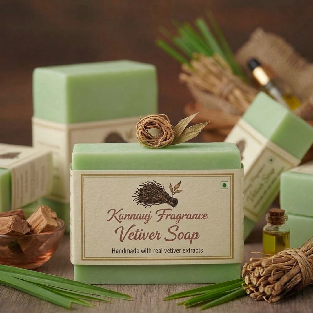 Natural Vetiver Soap | Handmade Soap By Kannauj