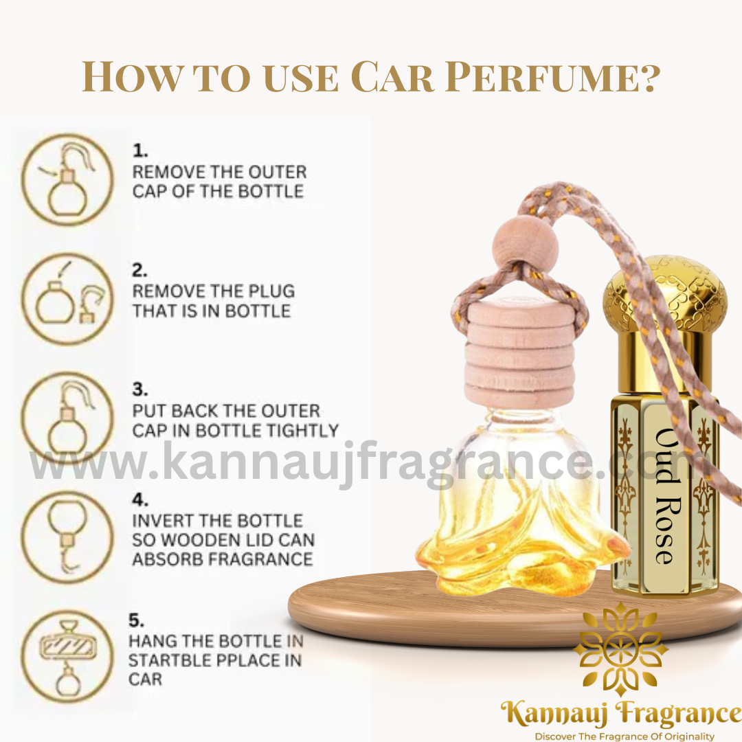 Oud Rose Car Perfume By Kannauj Fragrance | Natural Fragrance