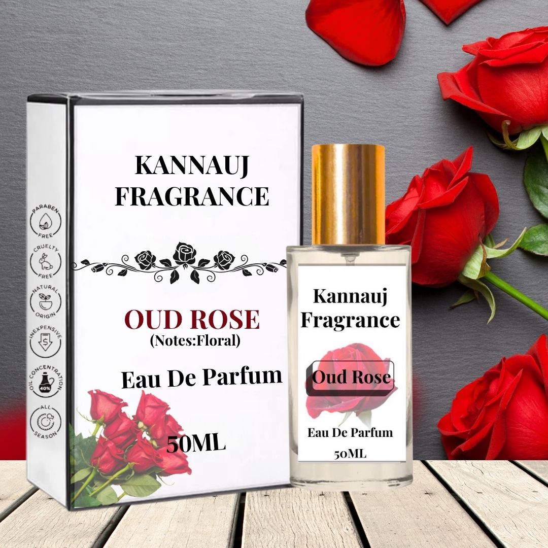 Oud Rose Perfume | Eau De Parfum By Kannauj | Natural Perfume