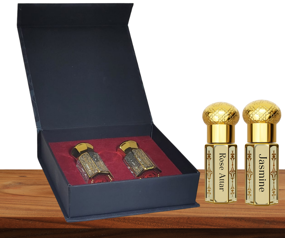 Pack Of Two Attar(Rose & Jasmine) | Authentic Indian Attar By Kannauj | Pure & Natural