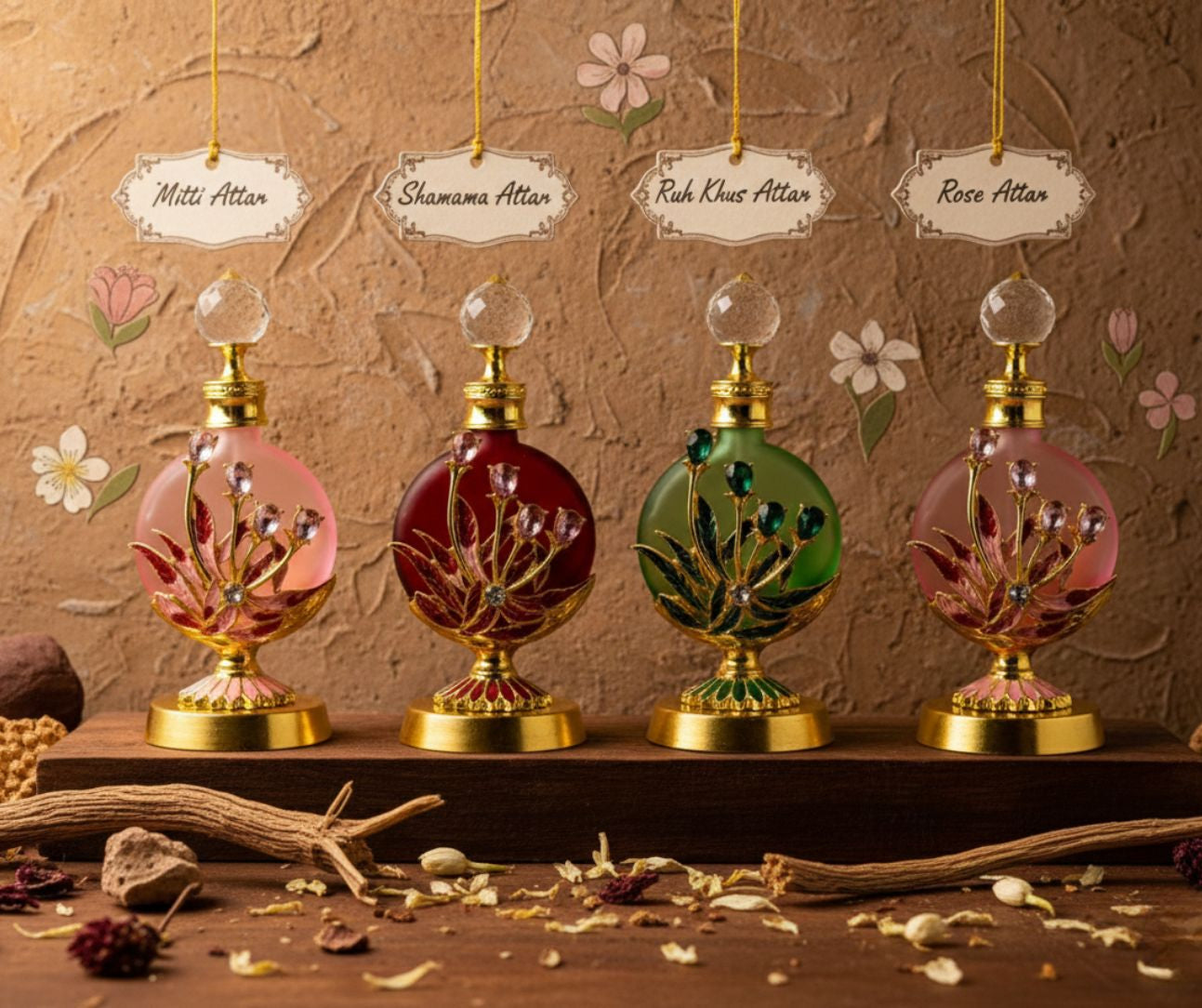 Special Luxury Attar Gift Set (4X15ML) - Authentic Indian  Attar Gift Set